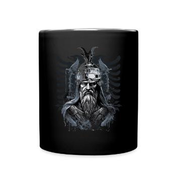 Albanian Skanderbeg Kosovo Designs for Albanians - Full Colour Mug - black - Front