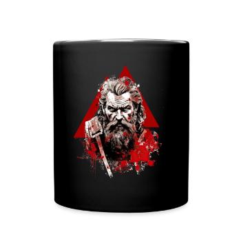 Viking Blood Odin Und Raben Wikinger Kultur - Tasse einfarbig - Schwarz - Vorne