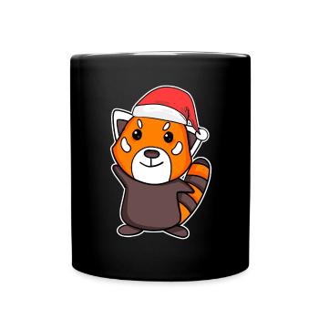 Western Little Panda Christmas - Full Colour Mug - black - Front