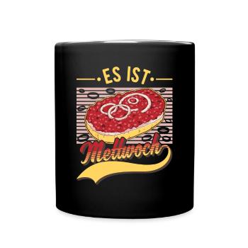 It's Mettwoch Mettbrötchen Mett Hackepeter - Full Colour Mug - black - Front