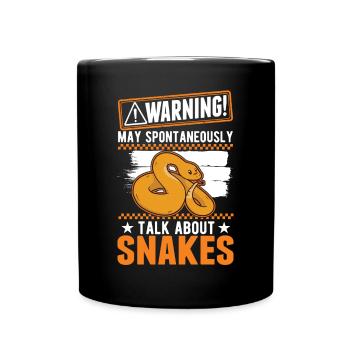 Schlangen Besitzer Schlangenliebhaber - Tasse einfarbig - Schwarz - Vorne
