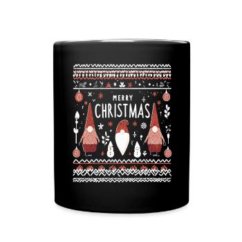Gnomes de Noël moches - Mug uni - noir - Devant