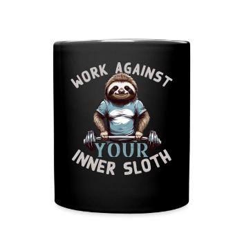 Motivation de musculation de paresse intérieure - Mug uni - noir - Devant