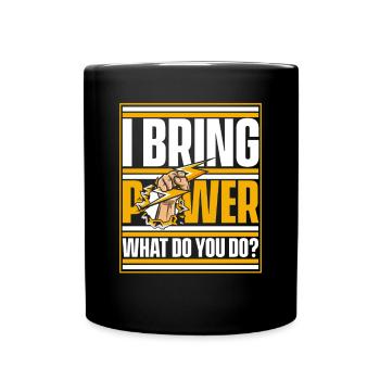 J’apporte de l’énergie Qu’est-ce que tu fais Ingénieur en électronique - Mug uni - noir - Devant