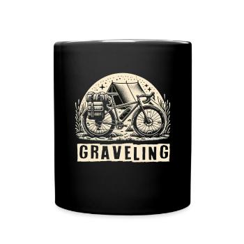 Graveling Gravelbike Gravelbiker Gravel Bike - Full Colour Mug - black - Front