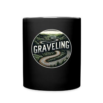 Graveling Gravelbike Gravelbiker Gravel Bike - Full Colour Mug - black - Front