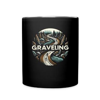 Graveling Gravelbike Gravelbiker Gravel Bike - Full Colour Mug - black - Front