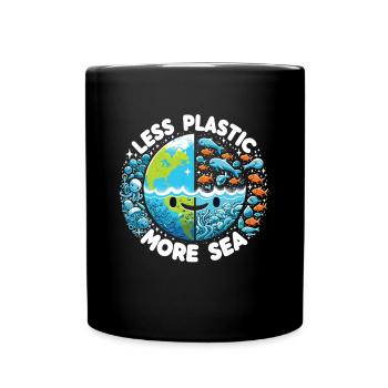 Moins de plastique, plus d’environnementalistes de l’environnement marin - Mug uni - noir - Devant