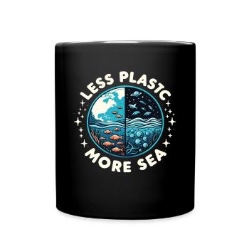 Moins de plastique, plus d’environnementalistes de l’environnement marin - Mug uni - noir - Devant