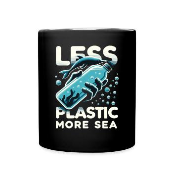 Moins de plastique, plus d’environnementalistes de l’environnement marin - Mug uni - noir - Devant