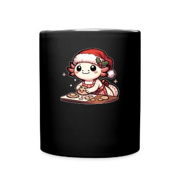 Axolotl Noël Lieux Cuit Noël - Mug uni - noir - Devant