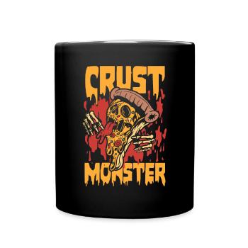 Crust monster | delicious italian flatbread - Full Colour Mug - black - Front