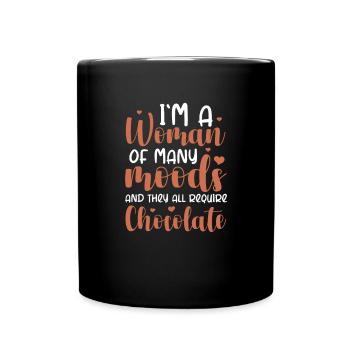 Chocolate Chocolate Food Cocoa Gift - Full Colour Mug - black - Front