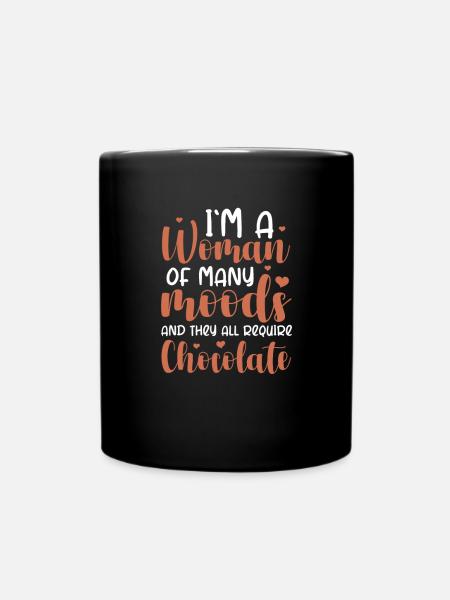 Schokolade Schoko Essen Kakao Geschenk - Tasse einfarbig - Schwarz