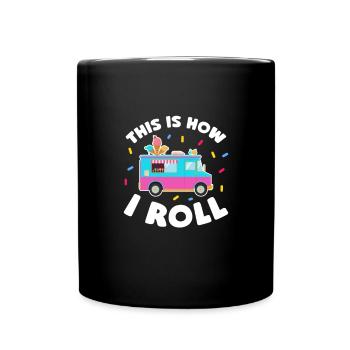 Crème glacée Crème glacée Crème glacée Cadeau d’été - Mug uni - noir - Devant