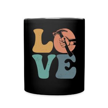 Carpenter Woodworking Woodworker Joinery - Full Colour Mug - black - Front