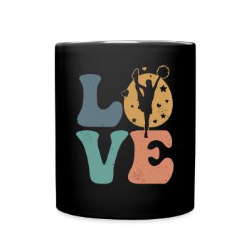 Cheerleader Cheerleading Cheer - Tasse einfarbig - Schwarz - Vorne
