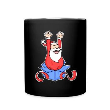 Surprise du Père Noël - Mug uni - noir - Devant