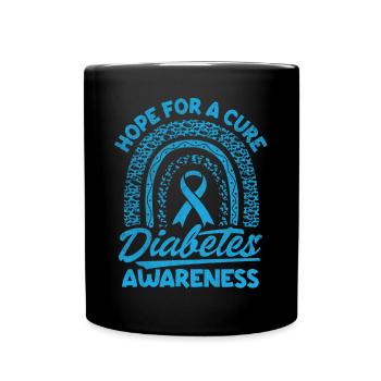 Hoffnung Auf Heilung - Diabetes Spruch - Tasse einfarbig - Schwarz - Vorne
