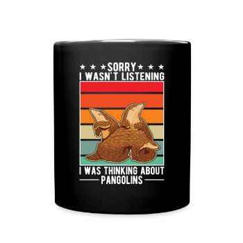 Pangolin Geschenk Schuppentier - Tasse einfarbig - Schwarz - Vorne