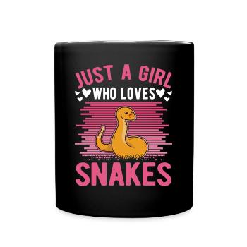 Snakes Girls Corn Snake Snake - Full Colour Mug - black - Front