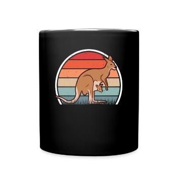 Kangourou Retro Australie Vintage - Mug uni - noir - Devant