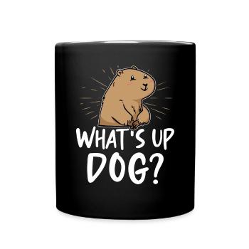 Chien de prairie - Mug uni - noir - Devant