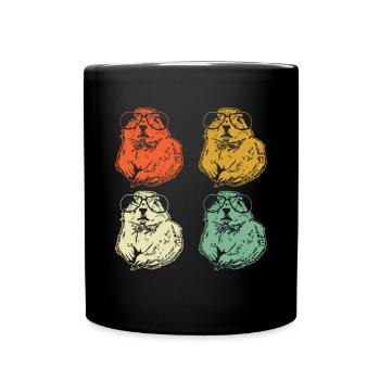 Chien de prairie - Mug uni - noir - Devant