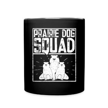 Chien de prairie - Mug uni - noir - Devant