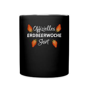 Erdbeerwoche PMS Periode Menstruation Zyklus - Tasse einfarbig - Schwarz - Vorne