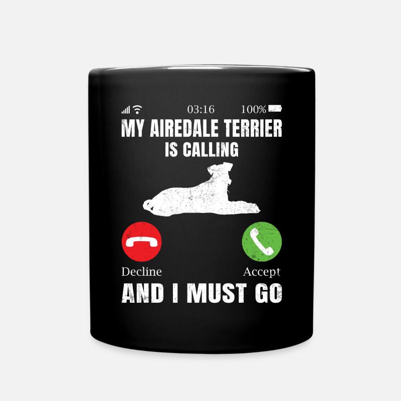 Airedale Terrier Gifts - Tasse einfarbig - Schwarz