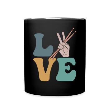 Drummers Drums Drums - Full Colour Mug - black - Front