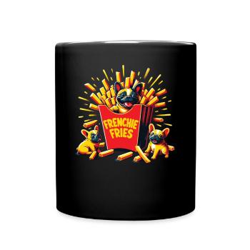 Frenchie Fries - Frites sucrées de bouledogue français - Mug uni - noir - Devant