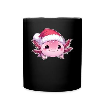 Axolotl Noël Axolotls mignons Joyeux Noël - Mug uni - noir - Devant