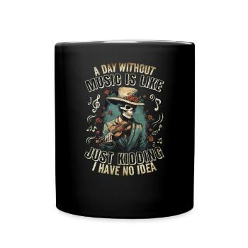 Violinist-Musiker Geigen Musik-Instrumente Geiger - Tasse einfarbig - Schwarz - Vorne