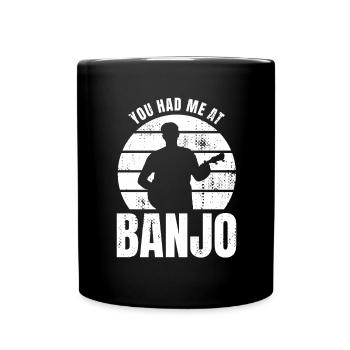 Tu m’as eu au banjo - Mug uni - noir - Devant