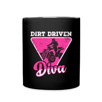 ATV Quad Bike Girl Allradfahrzeuge - Tasse einfarbig - Schwarz - Vorne