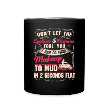 ATV Quad Bike Girl Allradfahrzeuge - Tasse einfarbig - Schwarz - Vorne