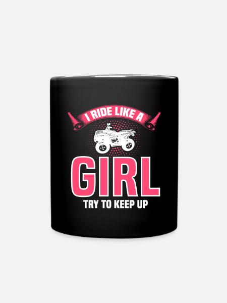 VTT Quad Bike Girl Véhicules à quatre roues motrices - Mug uni - noir
