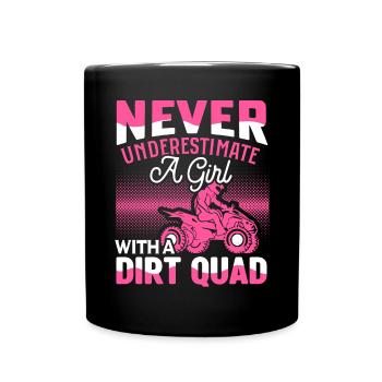 ATV Quad Bike Girl Four-wheel Drive Vehicles - Full Colour Mug - black - Front