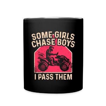 ATV Quad Bike Girl Allradfahrzeuge - Tasse einfarbig - Schwarz - Vorne