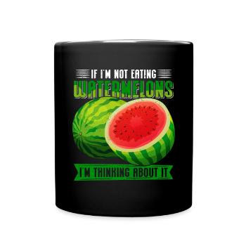 Pastèque Angurie pâte Arbuse cadeau - Mug uni - noir - Devant