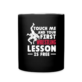 Wrestling Wrestler Fight Wrestling Ringer Gift - Full Colour Mug - black - Front