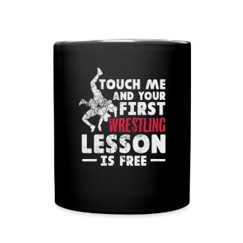 Wrestling - Tasse einfarbig - Schwarz - Vorne