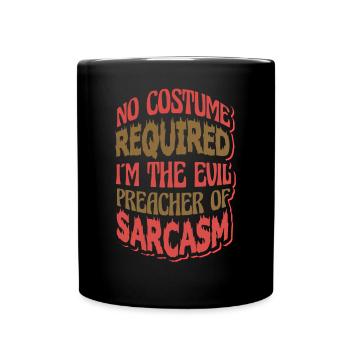 Anti-Halloween-Sarkasmus - Tasse einfarbig - Schwarz - Vorne