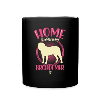 La maison est là où se trouve mon Broholmer - Mug uni - noir - Devant