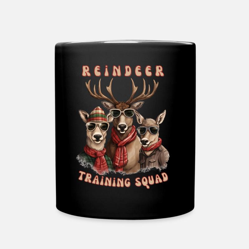 Reindeer Training Squad - Full Colour Mug - black
