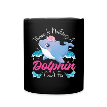 Dauphin Il n’y a rien Un dauphin - Mug uni - noir - Devant