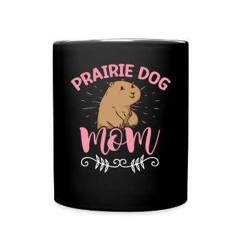 Chien de prairie - Mug uni - noir - Devant