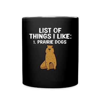 Chien de prairie - Mug uni - noir - Devant